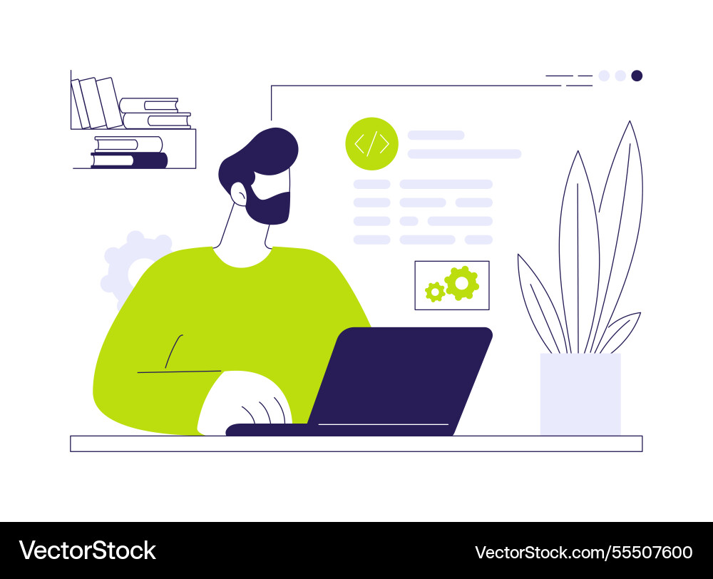 Software developer abstract concept Software developer abstract concept vector image