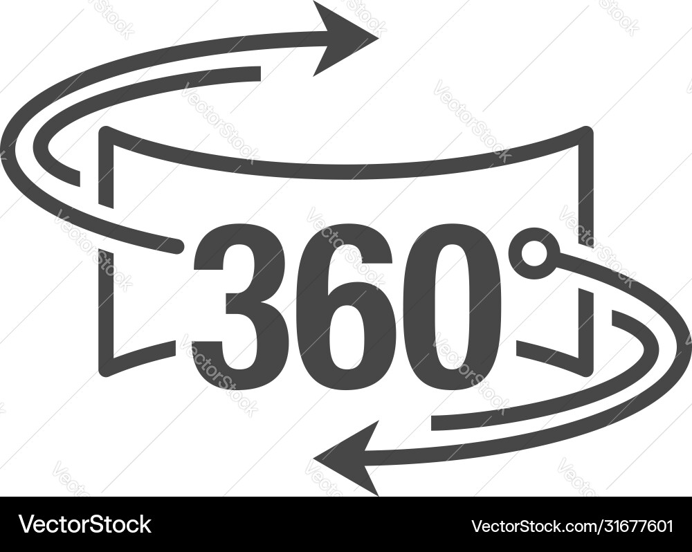 360 degrees icon Royalty Free Vector Image - VectorStock
