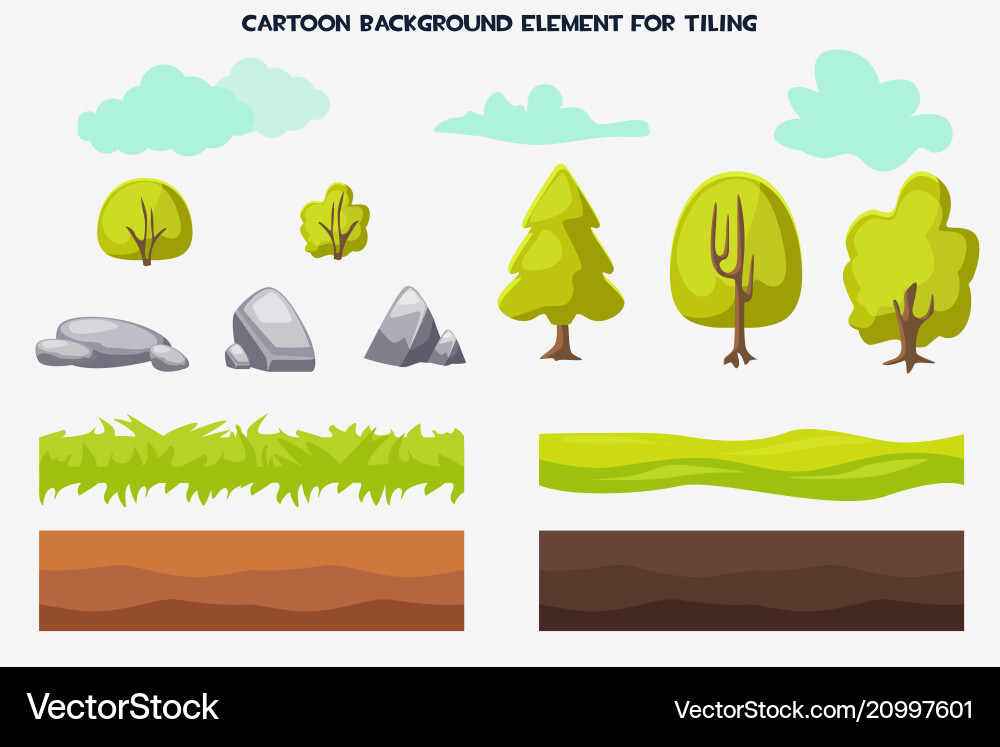Cartoon background element for tiling Cartoon background element for tiling vector image