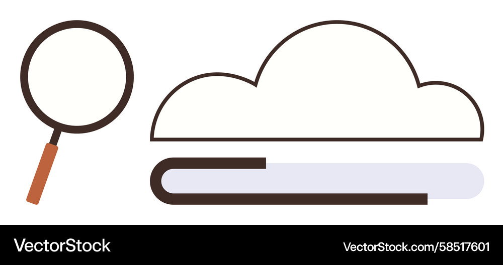 Cloud Data Analysis Progress Vector Image