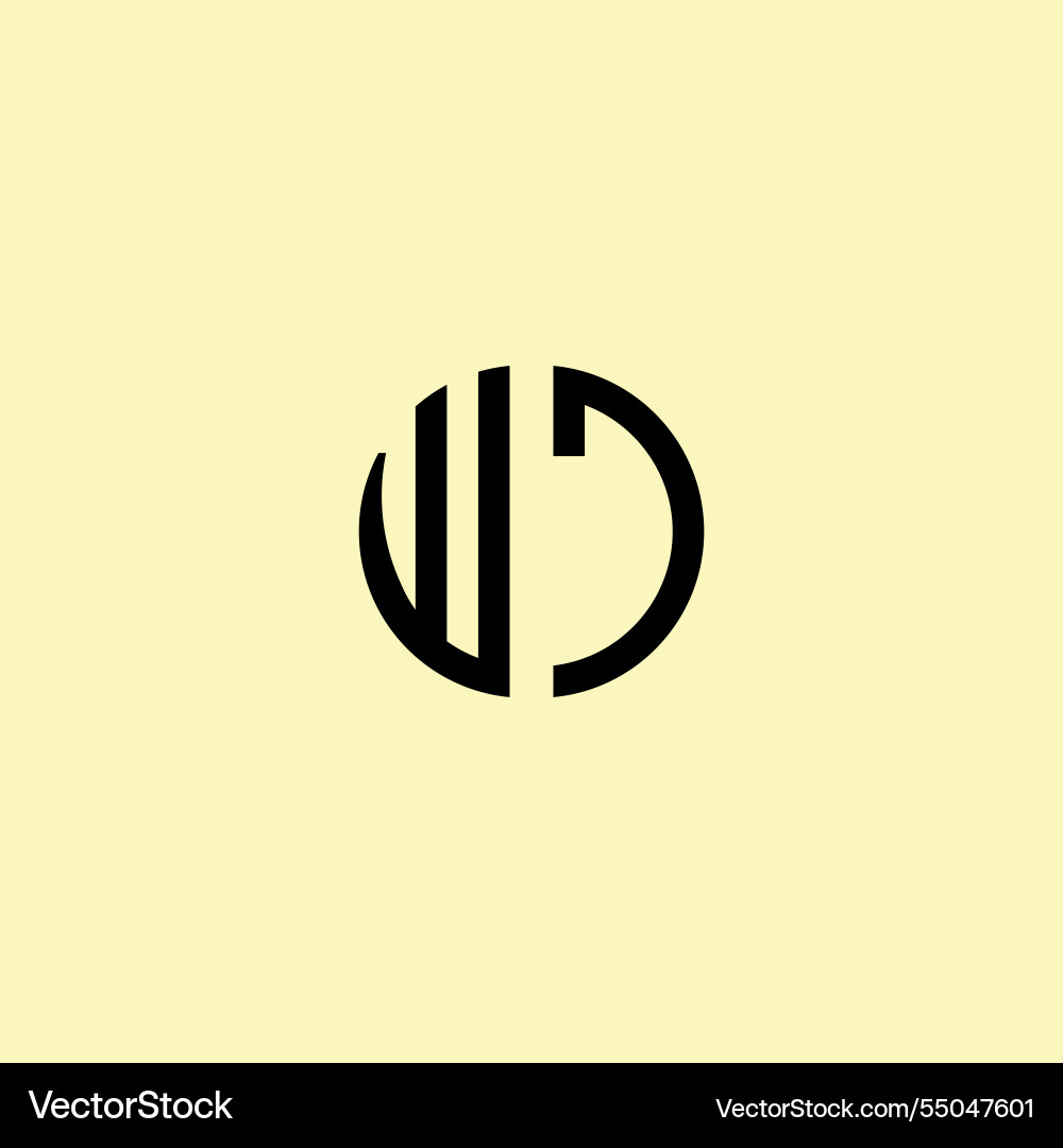 Creative rounded initial letters wc logo Vector Image