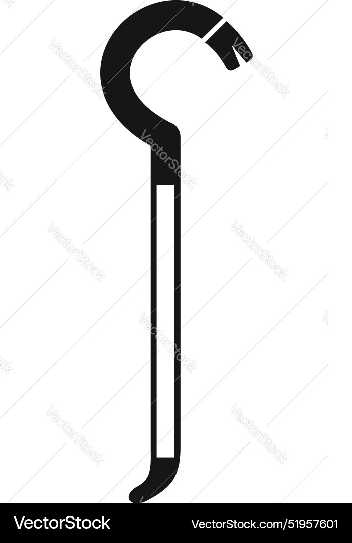 Crowbar with wooden handle forcing open Crowbar with wooden handle forcing open Vector Image