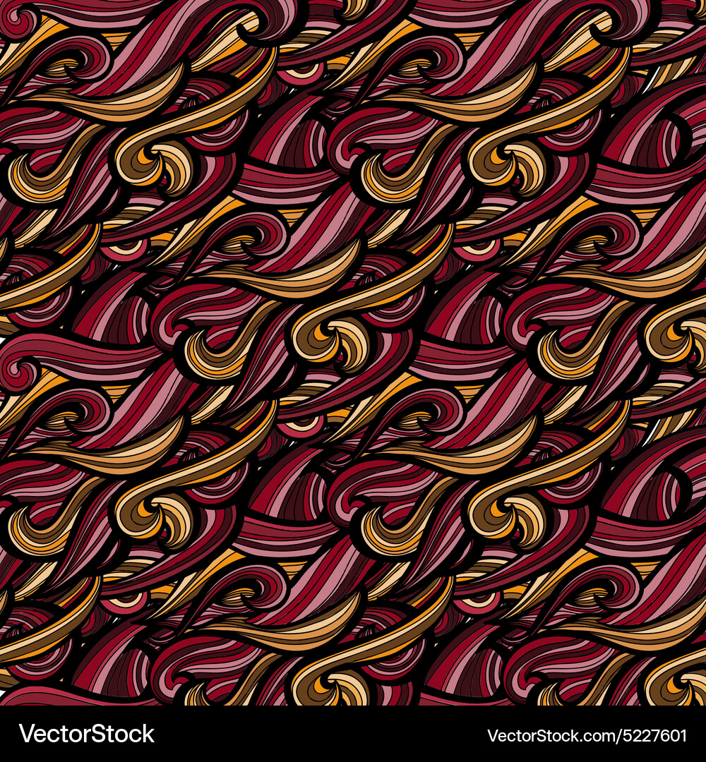 Curl abstract pattern with multicolored waves Vector Image