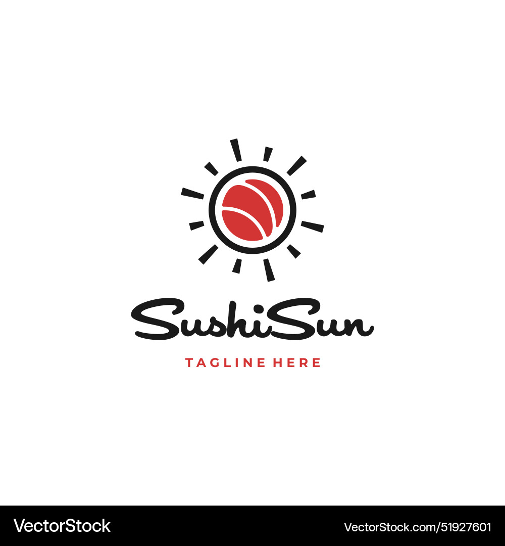 Einfache Sushi-Sonnen-Logo-Ikone moderne Grafik Einfache Sushi-Sonnen-Logo-Ikone moderne Grafik vektorbild