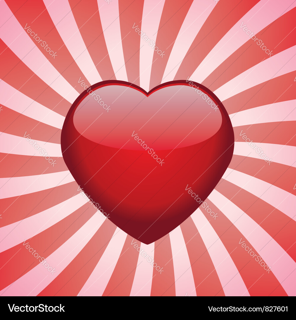 Heart on retro background Vector Image