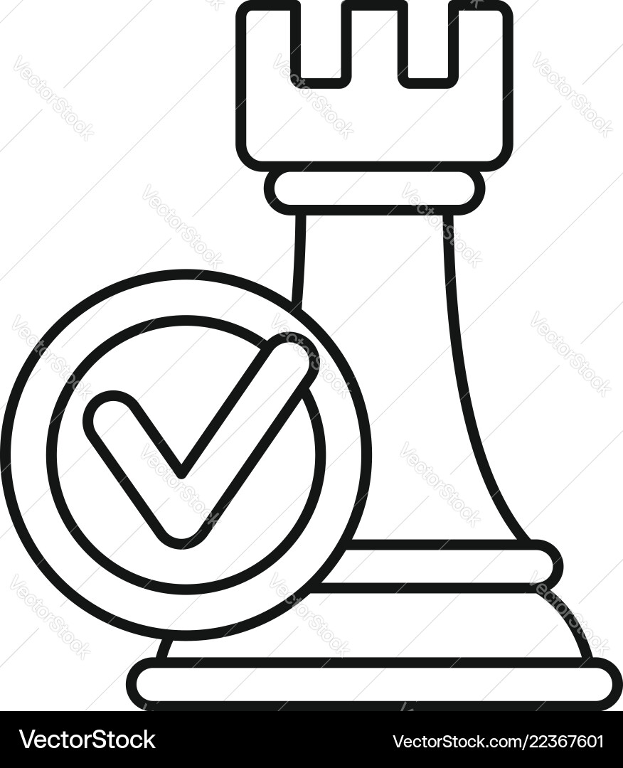 Logic decision icon outline style Vector Image