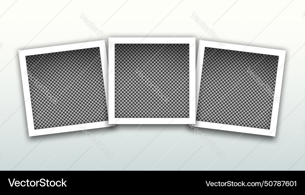 Set of square frames template isolated on bright Set of square frames template isolated on bright vector image