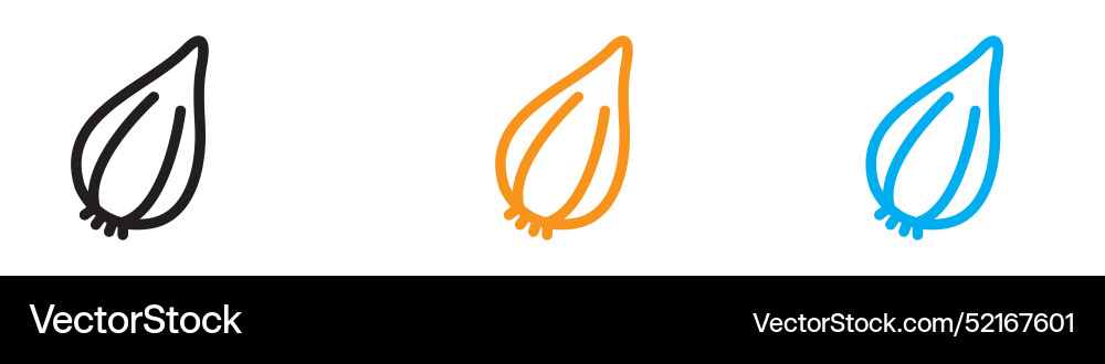 Shallots icon logo set collection for web app ui Shallots icon logo set collection for web app ui vector image