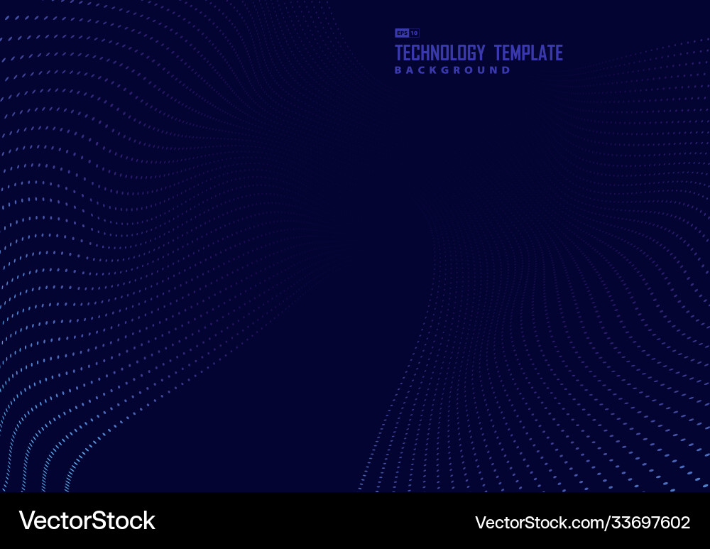 Abstract dots pattern design wavy technology Abstract dots pattern design wavy technology vector image