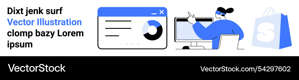 Data analytics professional analyzing reports Data analytics professional analyzing reports vector image