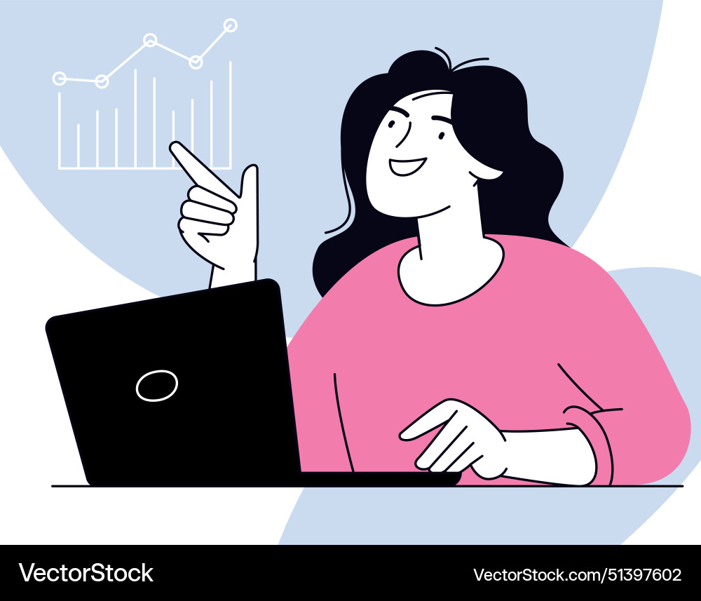 Online presentation project data Online presentation project data vector image