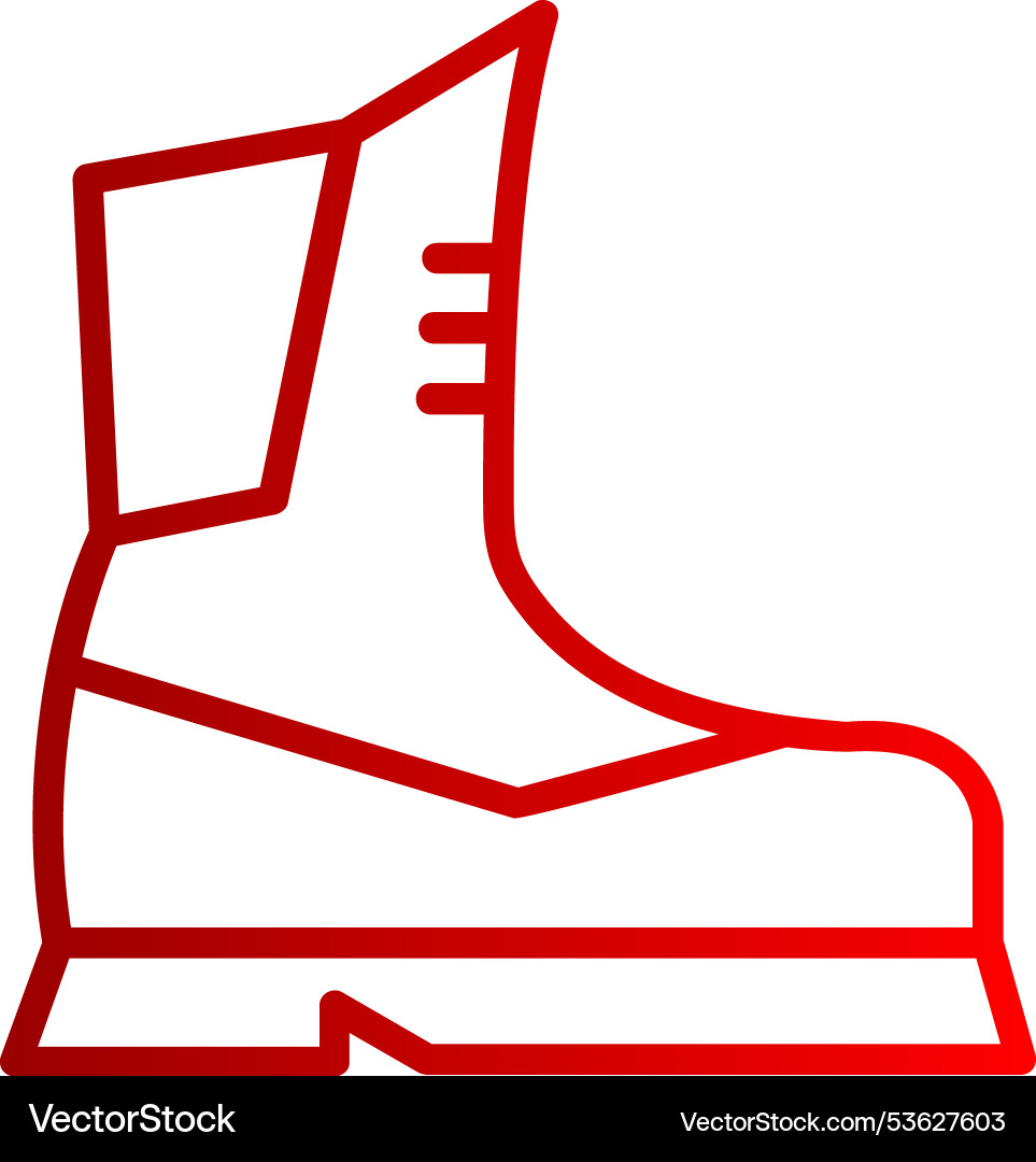 Boot line gradient icon Vector Image