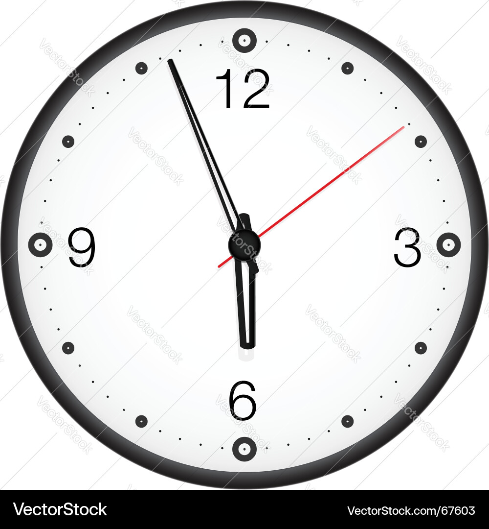Classic Wall Clock Royalty Free Vector Image - VectorStock