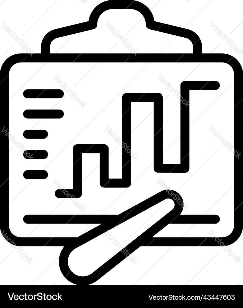 Draw lesson icon outline learn plan Vector Image