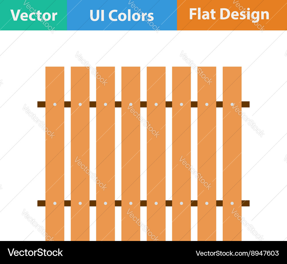 Flat design icon of construction fence in ui vector image
