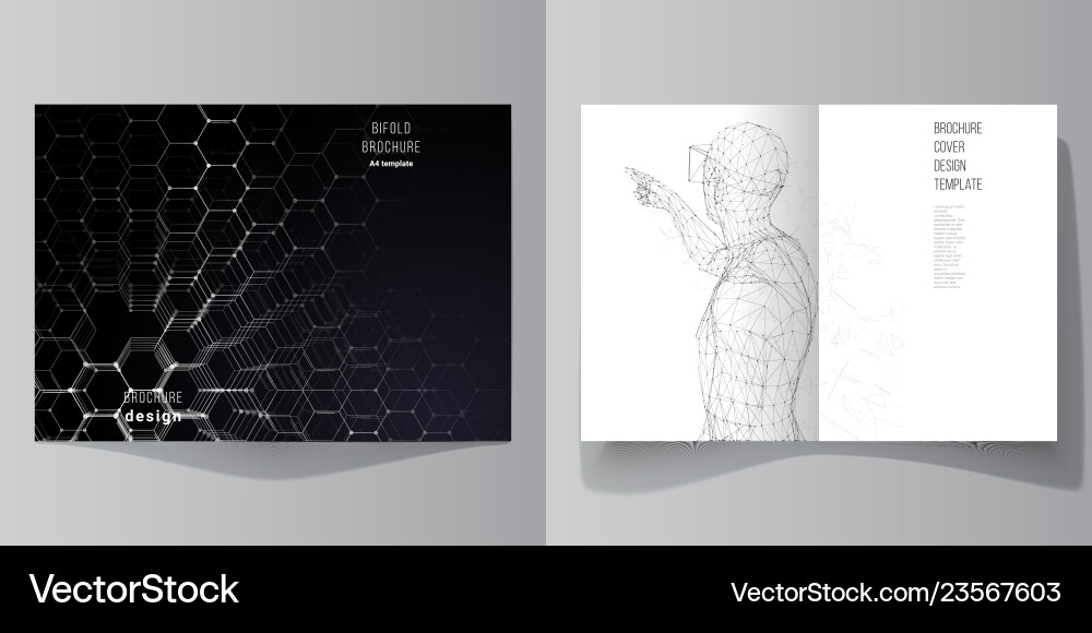 Layout of two a4 format cover mockups Layout of two a4 format cover mockups vector image