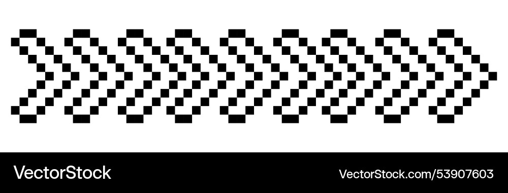 Pixel border arrow way direction 8 bit retro Pixel border arrow way direction 8 bit retro vector image