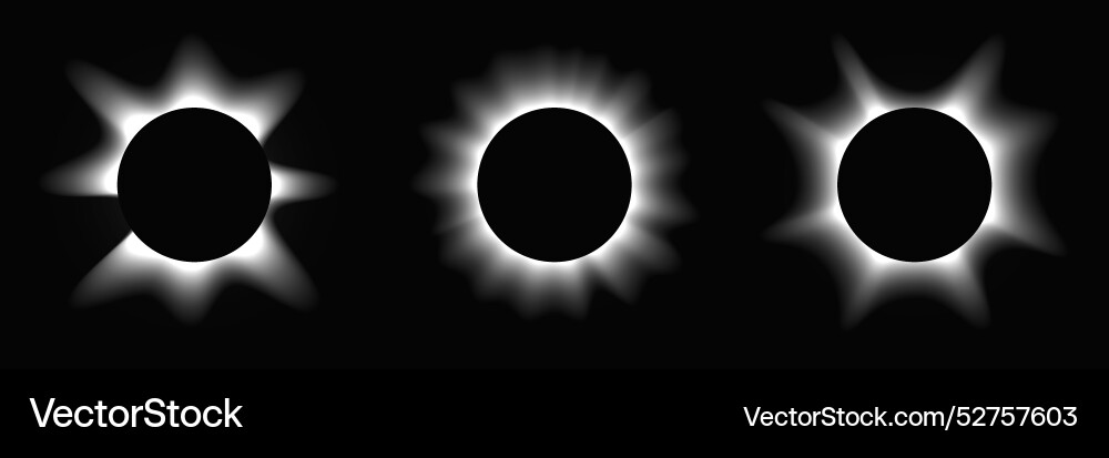 Set of circle illuminate light frames Set of circle illuminate light frames vector image