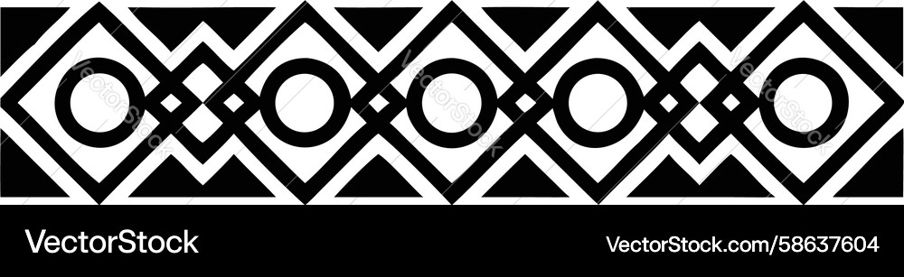 Circular Diamond Border Pattern Vector Image