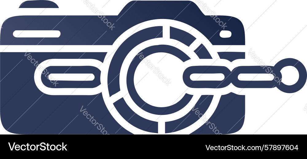 Cyberpunk camera concept with abstract circuitry vector image