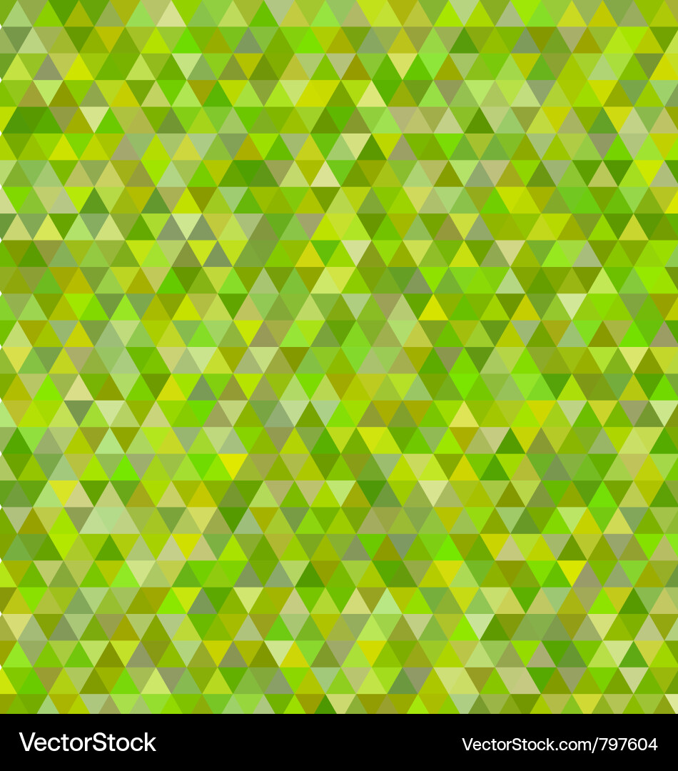 Geometric Green Triangles Pattern Vector Image
