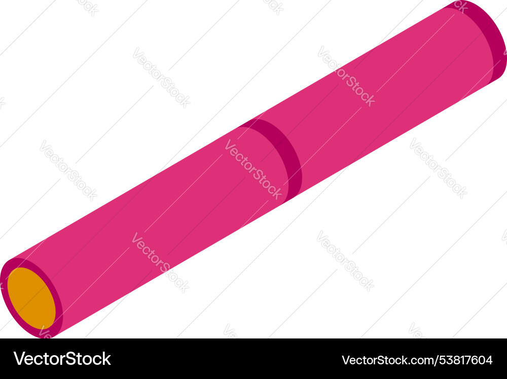Pink marker pen lying diagonally isometric icon Vector Image