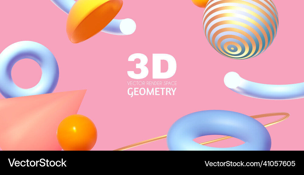 Abstract 3d geometric render background realistic Abstract 3d geometric render background realistic vector image