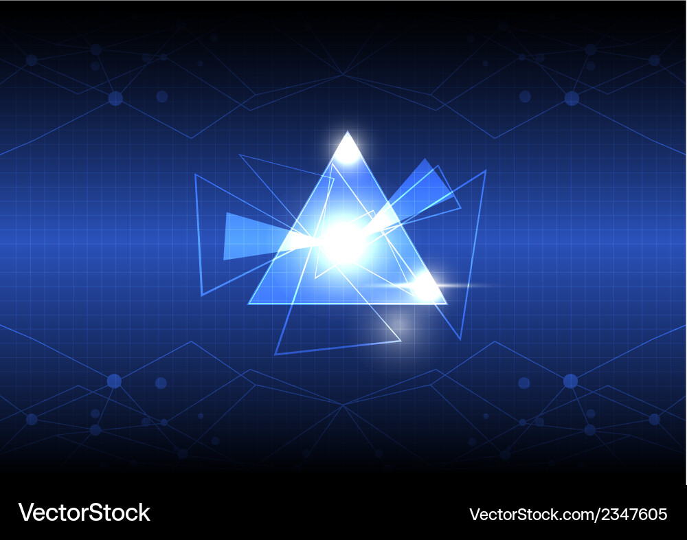 Abstract triangle design vector image