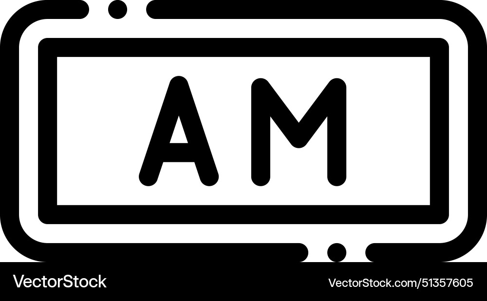 Am icon thin linear style design isolated Am icon thin linear style design isolated vector image