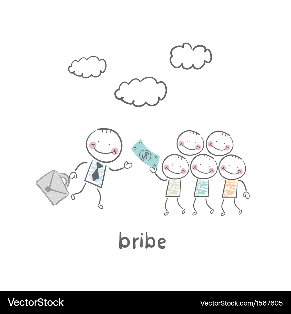 Corruption and Bribery Vector Image