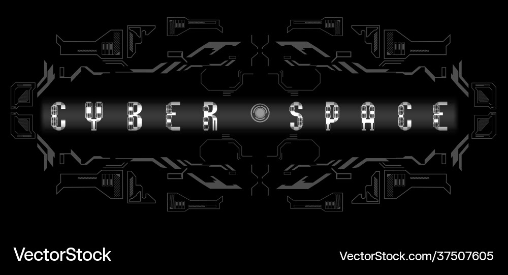 Cyber space hud modern with futuristic ui Vector Image
