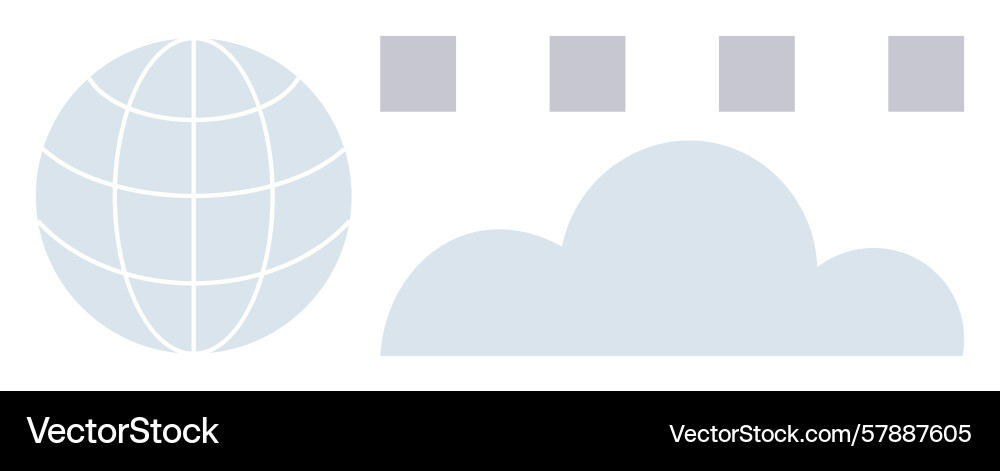 Global connectivity and cloud computing Vector Image