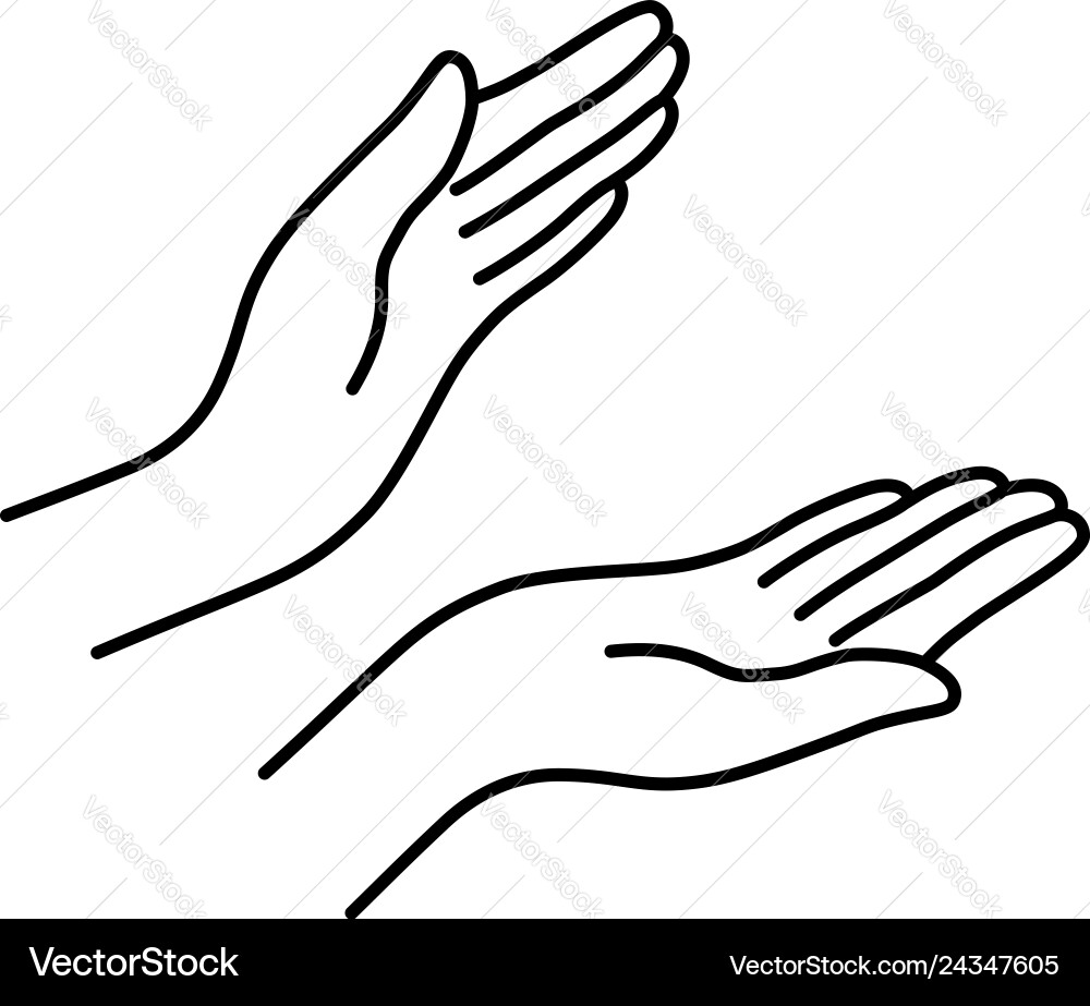 Hands in Applause Gesture Vector Image