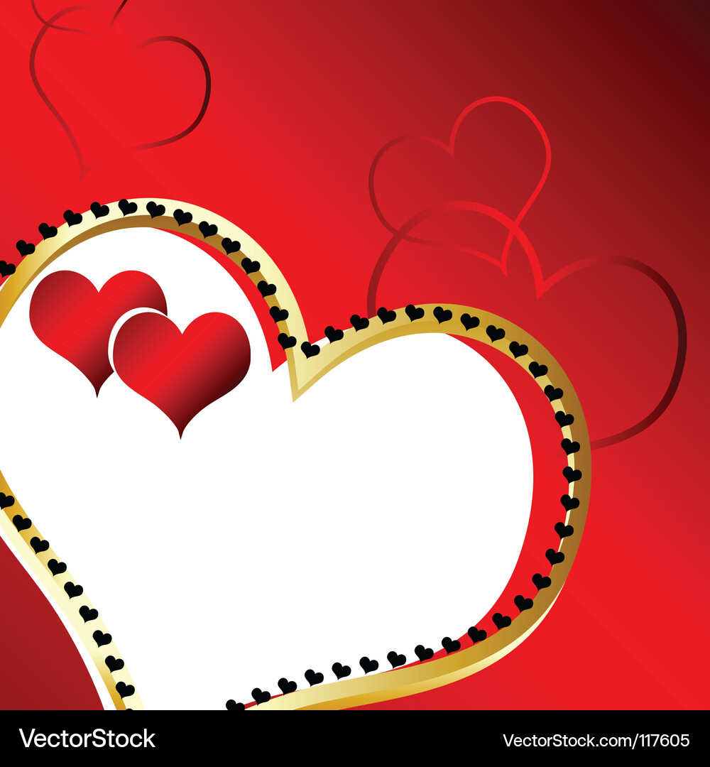 Romantic Heart Background Vector Image