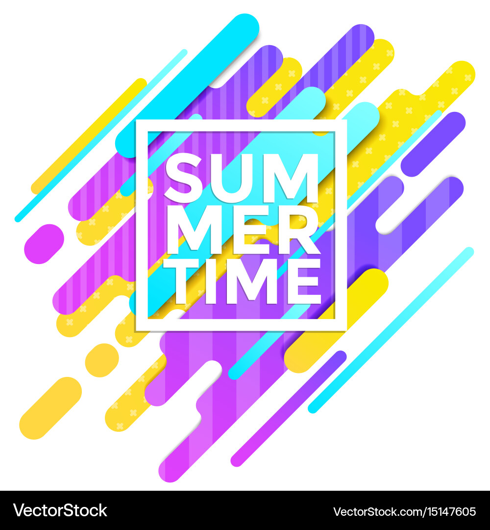 Various rounded shapes in color vector image