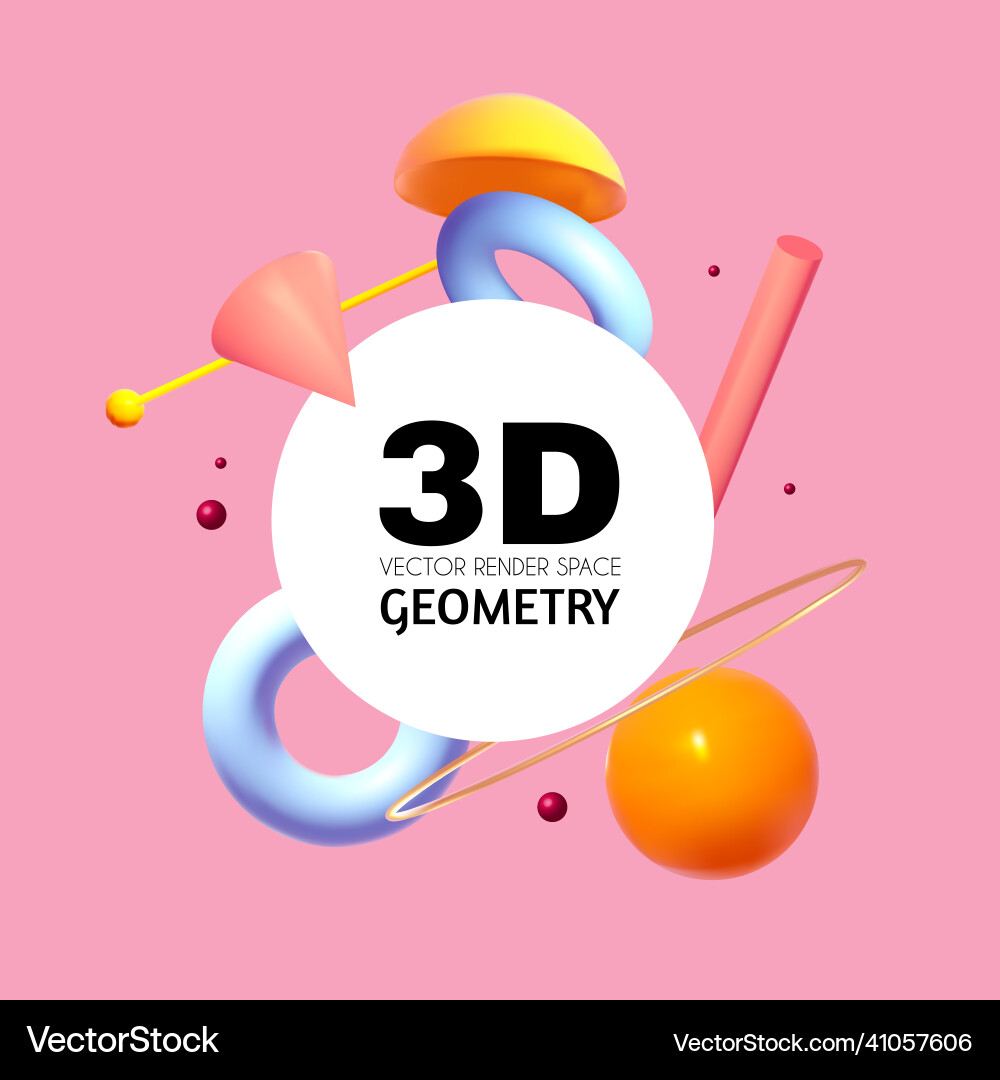 Abstract 3d geometric render background realistic Abstract 3d geometric render background realistic vector image