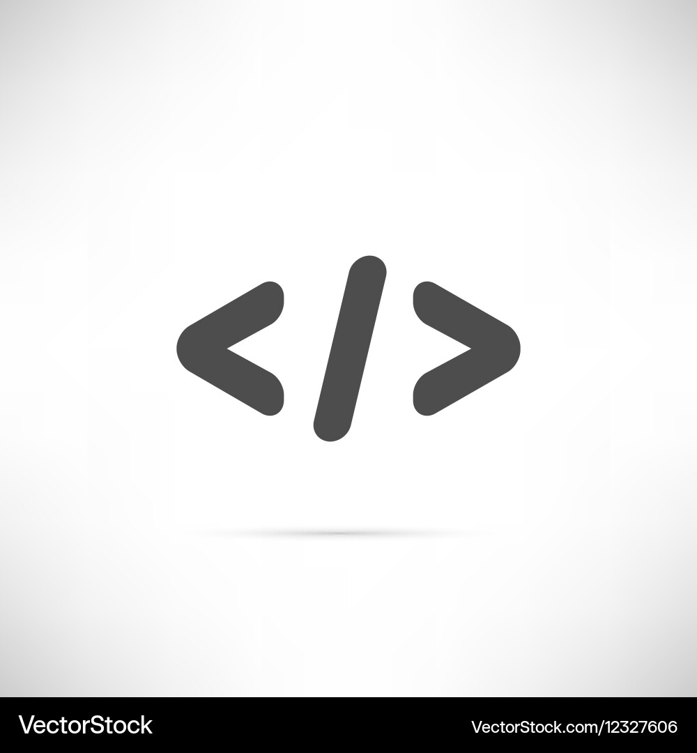 Code simple icon vector image
