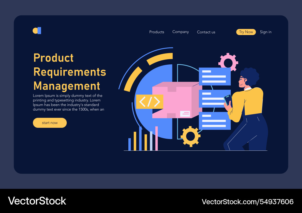 Development process automation flat Development process automation flat vector image