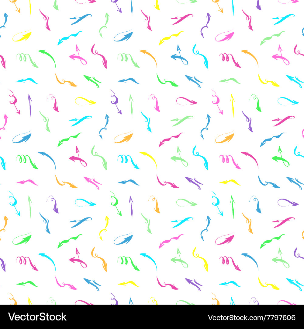 Neon Marker Arrow Pattern Vector Image