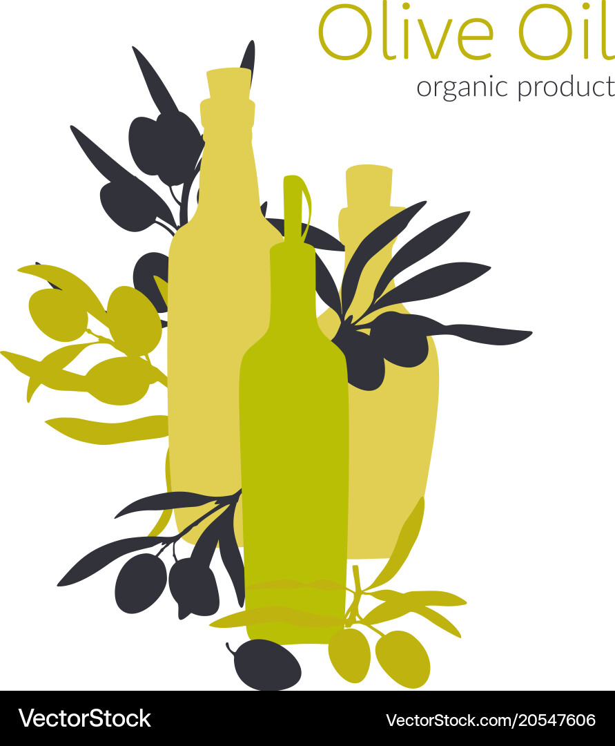 Olive branches flat Royalty Free Vector Image - VectorStock