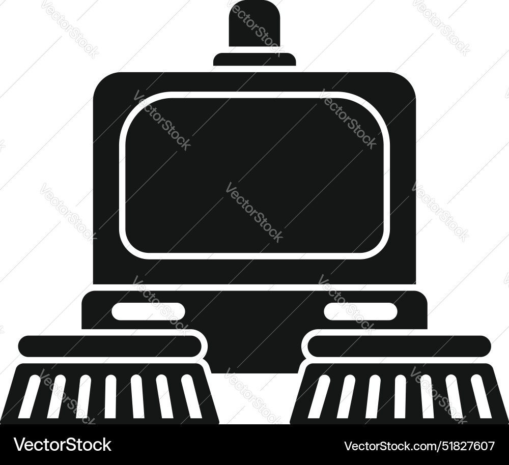 Autonomous robot cleaning using rotating brushes Autonomous robot cleaning using rotating brushes Vector Image