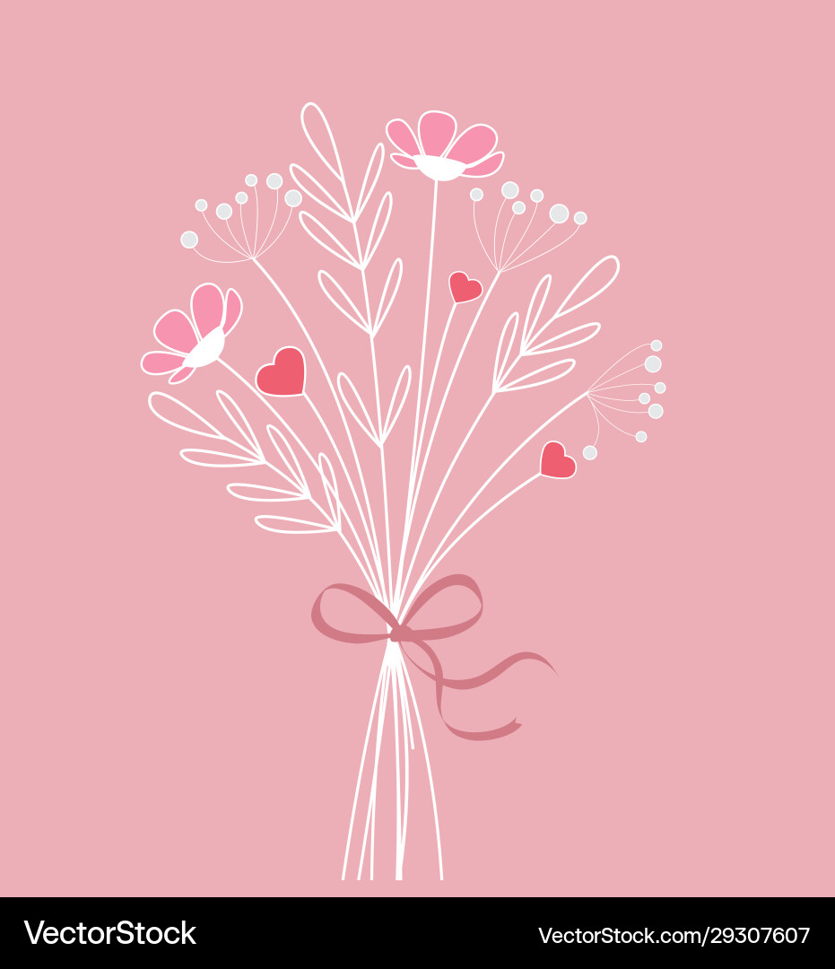 Bouquet meadow flowers Bouquet meadow flowers vector image