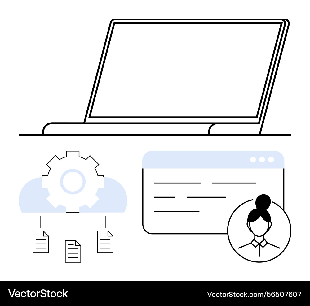 Cloud data integration and user profile management Cloud data integration and user profile management vector image