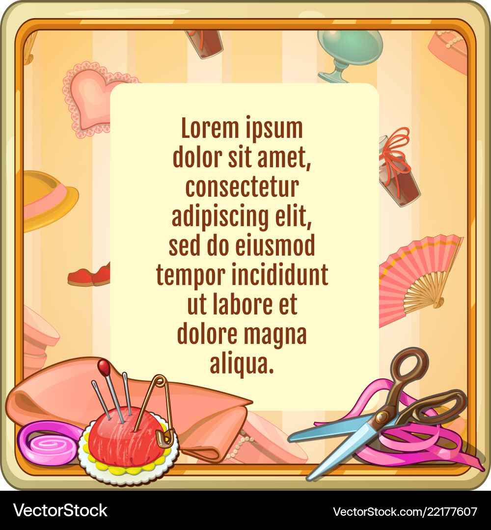 Cute poster with sample text objects Cute poster with sample text objects vector image
