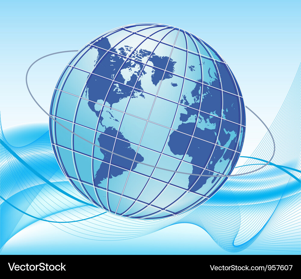 Dynamic Globe Swirls Vector Image