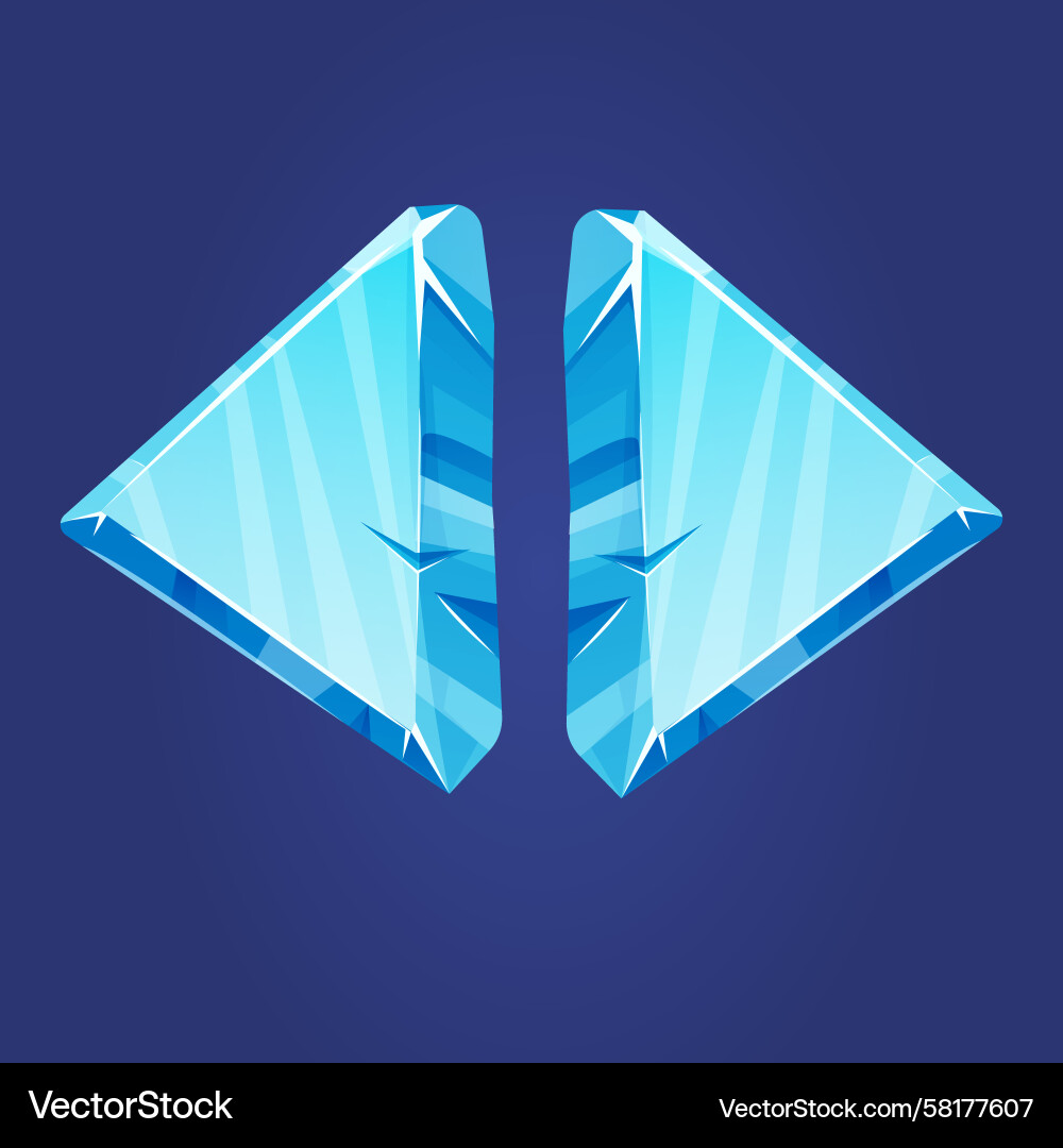 Frozen Ice Button Level Menu Vector Image