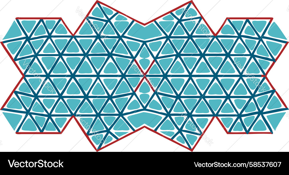 Intricate Hexagonal Web Pattern Vector Image