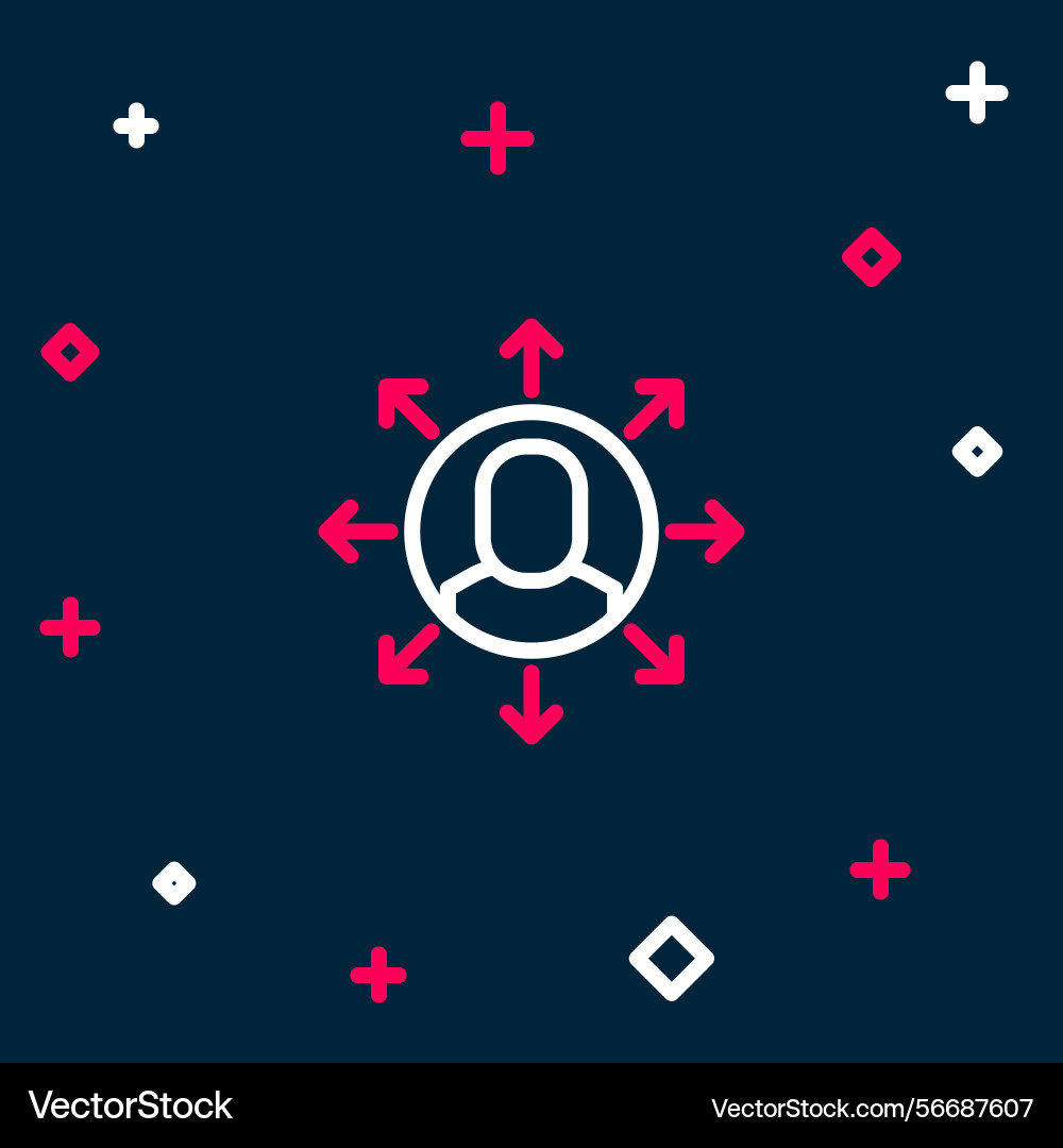 Line multitasking manager working icon isolated Vector Image
