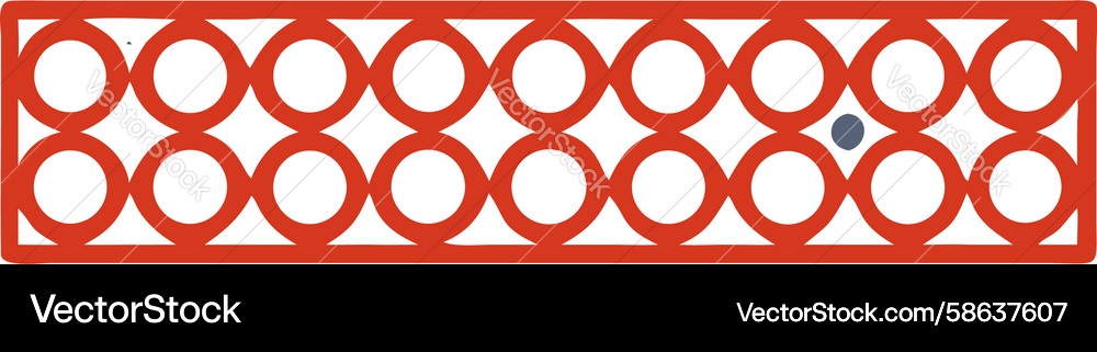 Red Circle Border Pattern Vector Image