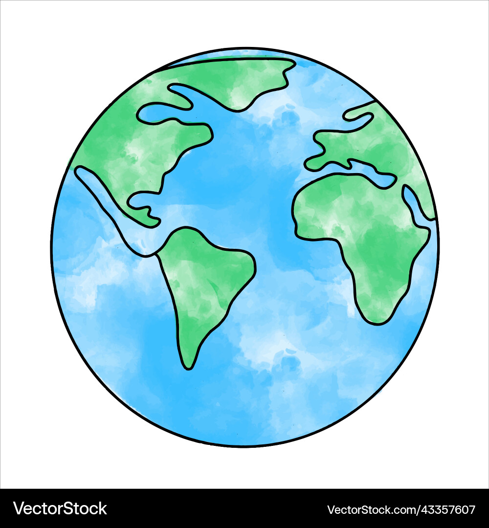 Single continuous one line drawing of globe sphere Single continuous one line drawing of globe sphere vector image